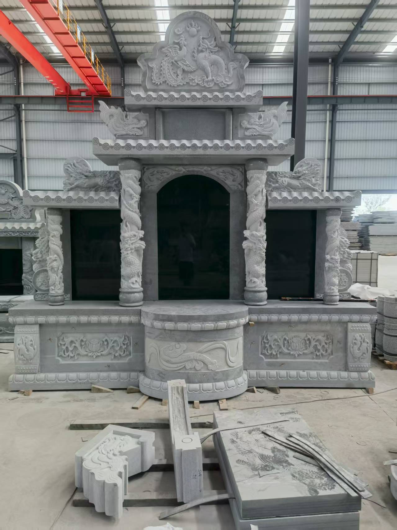 巴中 芝麻灰高档墓碑，土墓，可定制